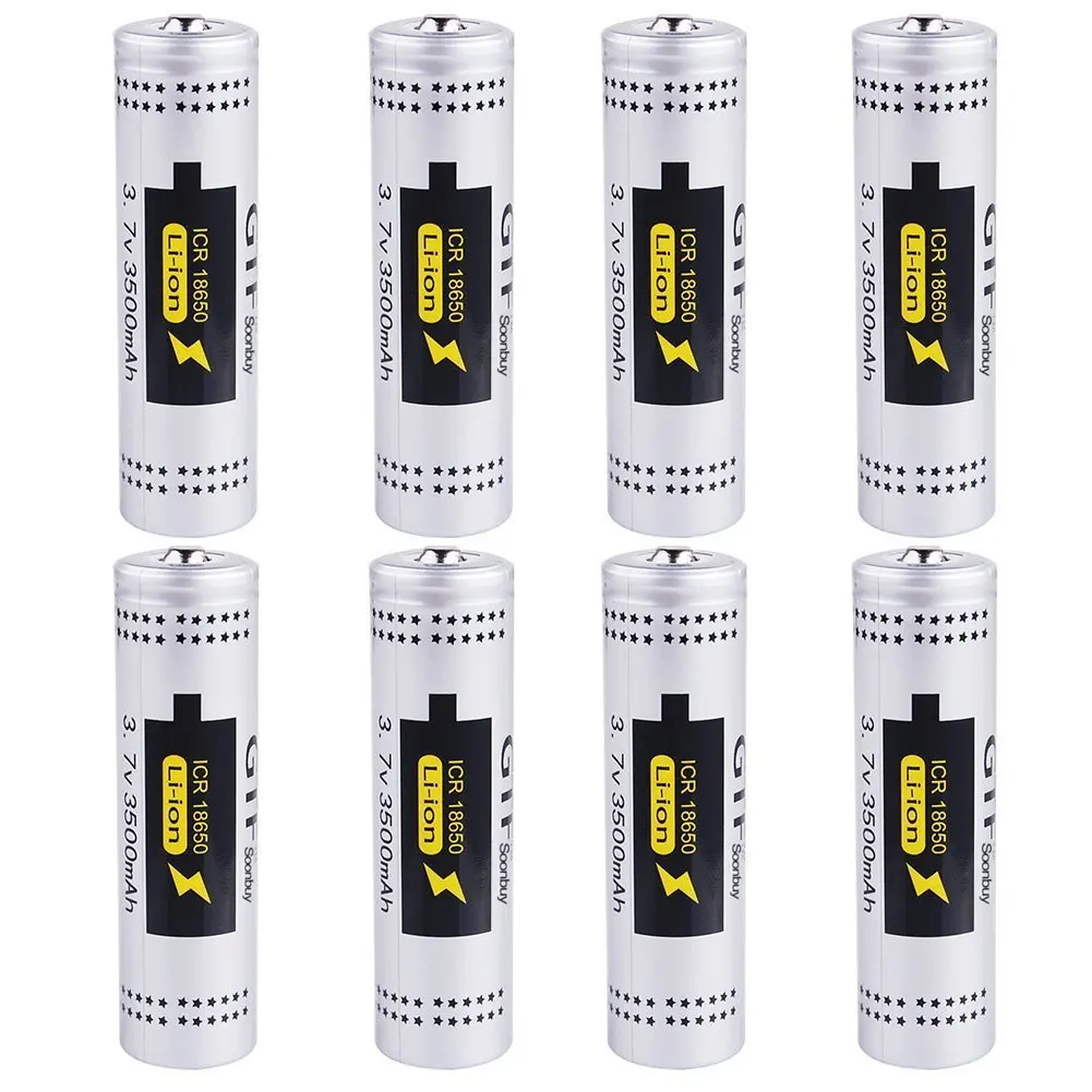 GTF 4 шт 3 7 V 3500 mAh 18650 Перезаряжаемые литий ионный Батарея ICR18650 литиевых большой