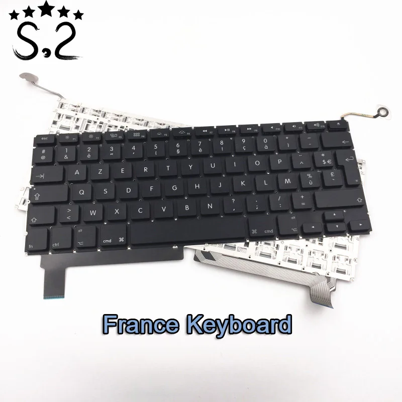 Кофе Новинка A1286 Франция/немецкий/Италия/русский/Испания/Великобритания/США клавиатура для Macbook Pro 13,3 дюймов A1286 клавиатура 2009-2012 год - Цвет: Кофе