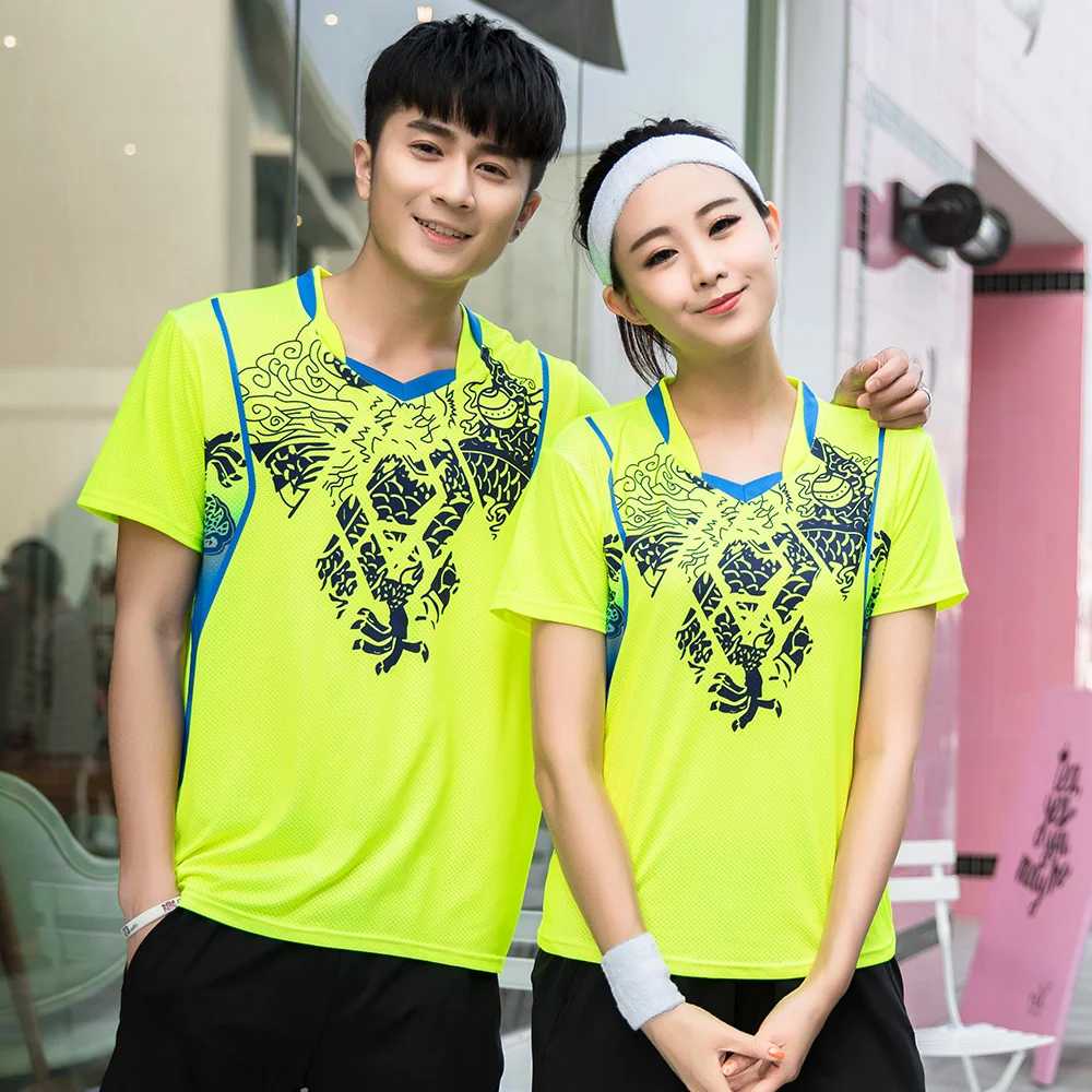 Новая быстросохнущая теннисная рубашка Мужская/Женская спортивная для