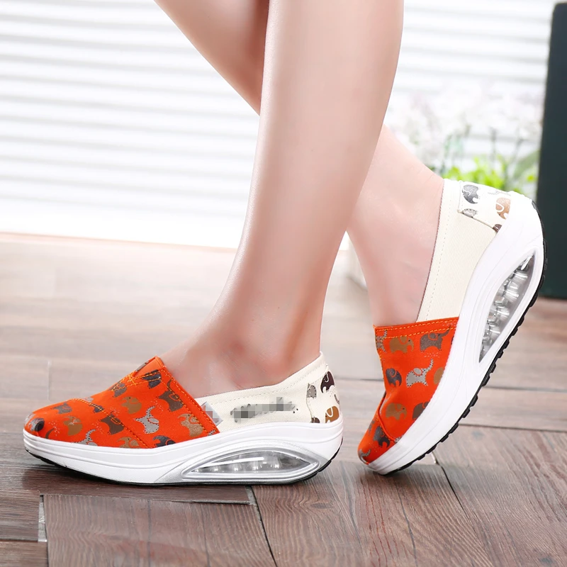 BeckyWalk новые осенние женские холщовые туфли с толстой подошвой модные лоферы на