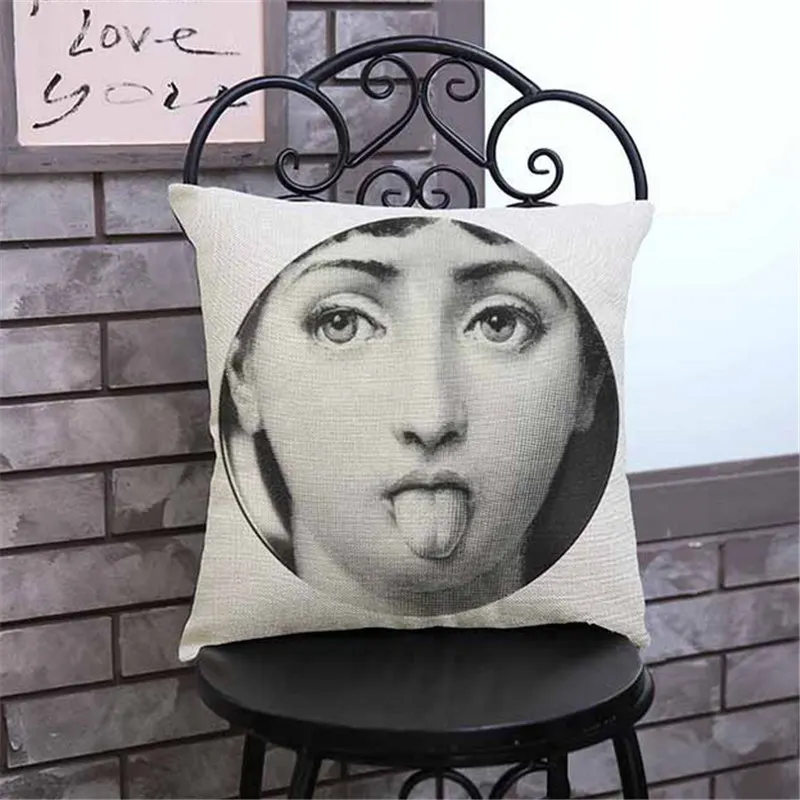K Cover Ретро rosenthal Piero fornasetti Европейский декоративный чехол на диванную подушку Чехол на подушку для офисного стула винтажная наволочка для домашнего декора e699 - Цвет: K Cover