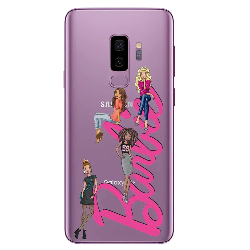 Розовый барбье Сладкий чехол Мягкие силиконовые чехлы для телефона samsung 2016 2017 A3 A5