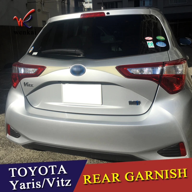 2 шт. крышка багажника, литье ABS хром для Toyota Yaris Vitz автомобильные аксессуары