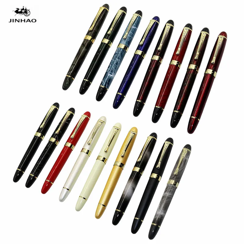 Jinhao X450 перьевая ручка Iraurita полностью Металлическая Золотая зажим Роскошная фоторучка подарок канцелярские принадлежности для офиса и школы