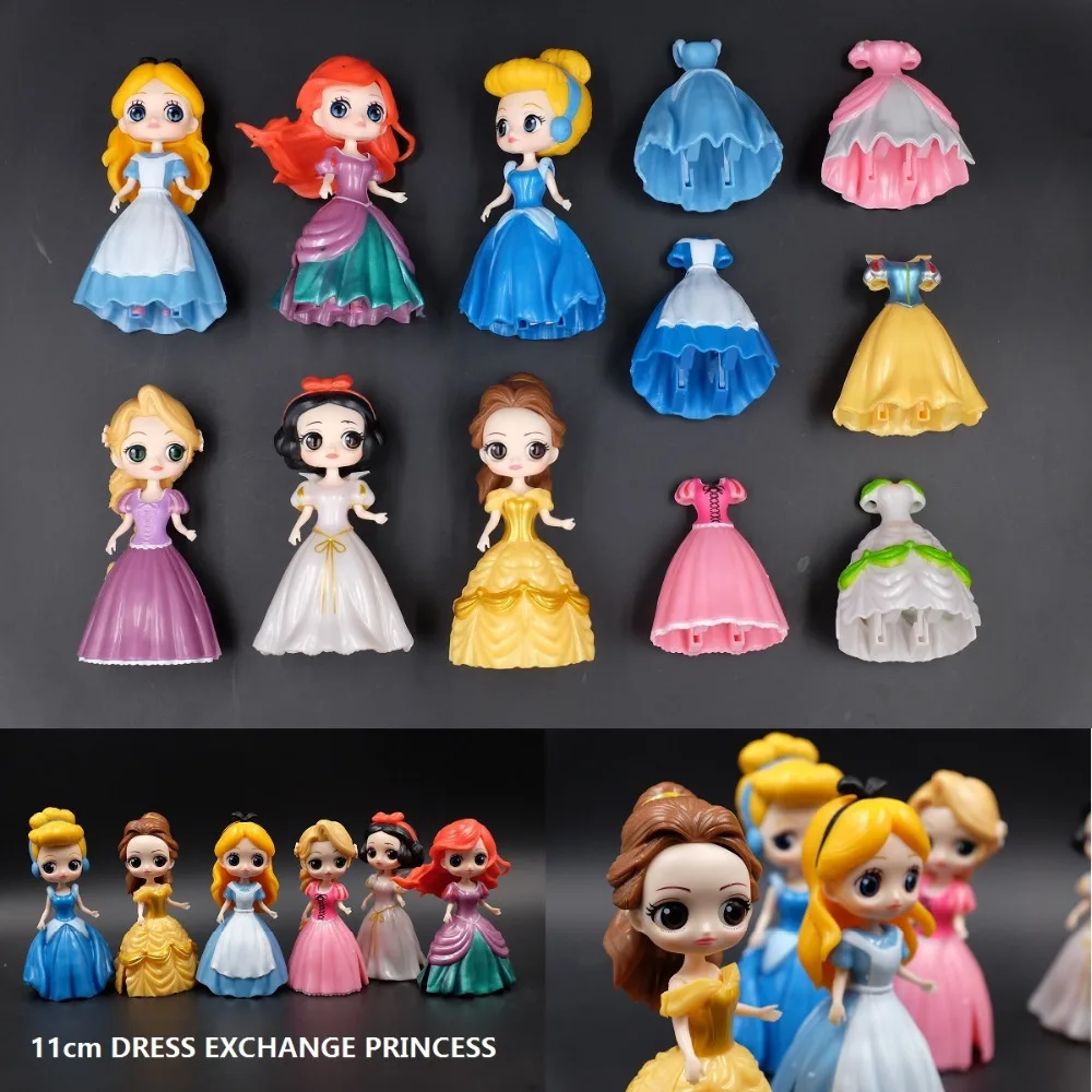 

My Cute Little Anna Sofia Anime Princess 6 dolls + 12 dress Toy Action Figures Poni Dolls Christmas Girl Gift