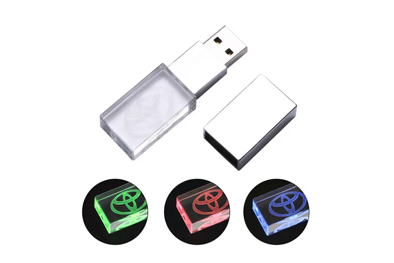 JASTER TOYOTA crystal+ металлический USB флеш-накопитель 4 ГБ 8 ГБ 16 ГБ 32 ГБ 64 ГБ 128 Гб Внешняя карта памяти USB 2,0