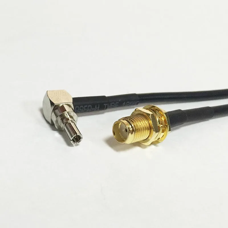 Новинка адаптер для розетки гнездовой разъем под прямым углом CRC9 кабель RG174 20 см 8