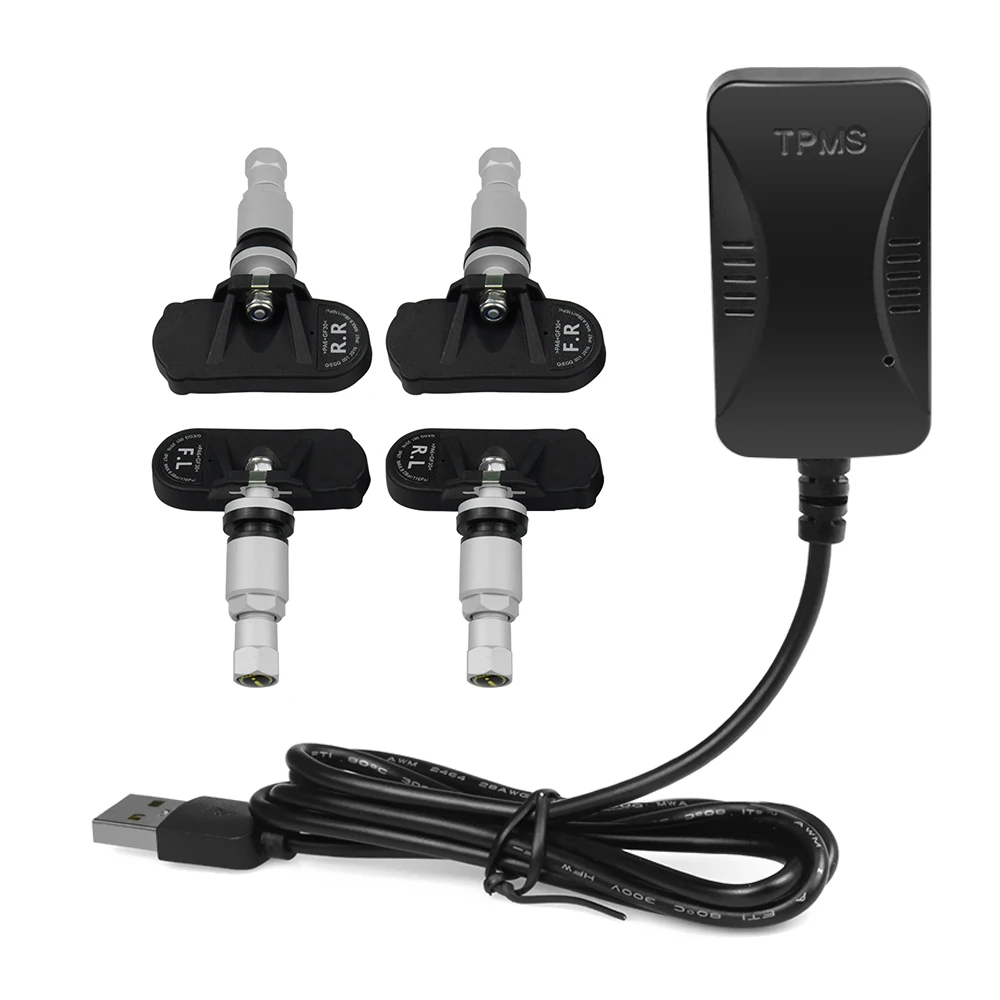 2020 USB Android TPMS автомобильная система контроля давления в шинах дисплей 4 внутренних