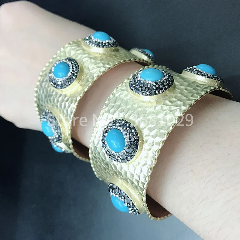 Hand Inlaid Bracelet yellow snakeskin personalized fashion bracelet opening