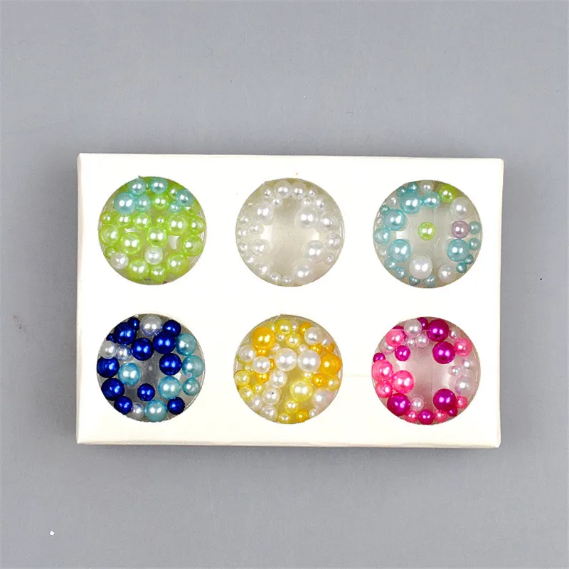 Mixed pearl 6 отверстий слайм фруктовый ломтик жемчужные блестки мягкая гончарная посыпка наполнитель детские игрушки Моделирование глина DIY аксессуары для ногтей советы - Цвет: Mixed pearl