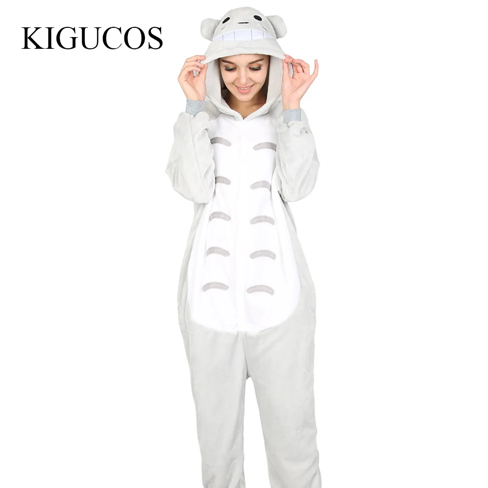 KIGUCOS Тоторо животных комбинезоны для взрослых цельное ночное белье женские