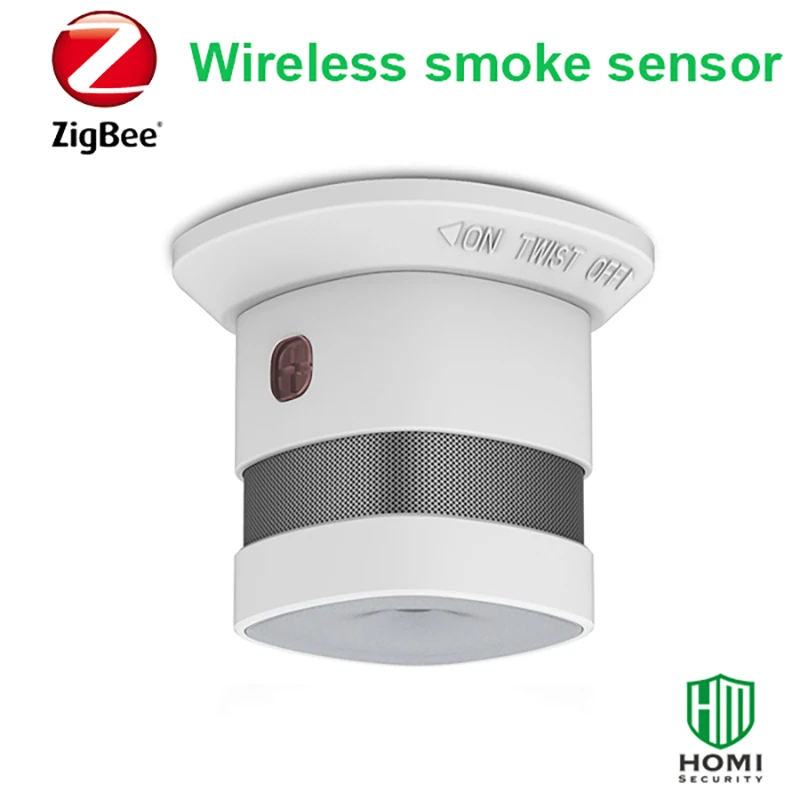 Датчик дыма Zigbee 85dB сирена 5 лет Батарея пожарная сигнализация Сенсор Рабочая ICS-2000