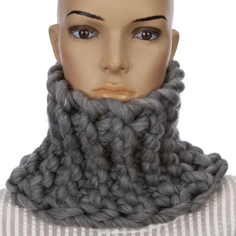 Новинка корейские шарфы кольца Shag зимние теплые вязаные женские ручной работы