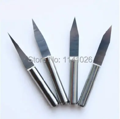 10 шт 3 175 мм хвостовик 30 градусов 0 5 с плоским дном ЧПУ фрезерные инструменты