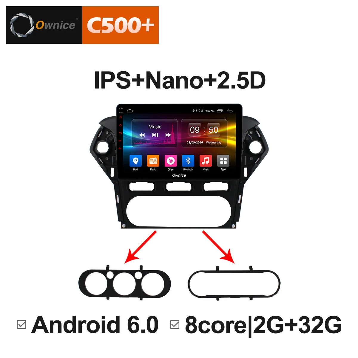 10,1 дюймов Android 8,1 головное устройство стерео автомобильный DVD gps Навигатор Радио мультимедийный плеер для Ford Mondeo 2011 2012 развлечения TPMS - Цвет: S1281P-1CB