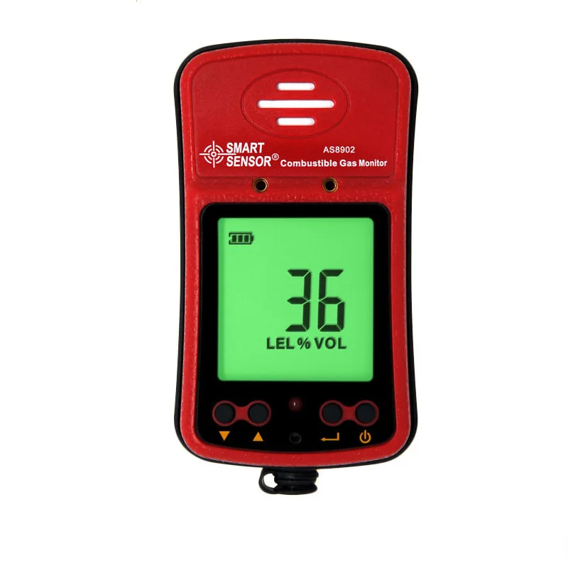 AS8902 Portable Combustible gas leak detection detector Smart Sensor 0-100% LEL Sound Light Alarm | Инструменты