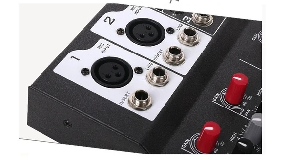 4 канала F4 смеситель для стадия главная караоке DJ 48 В фантомного питания USB эхо voic