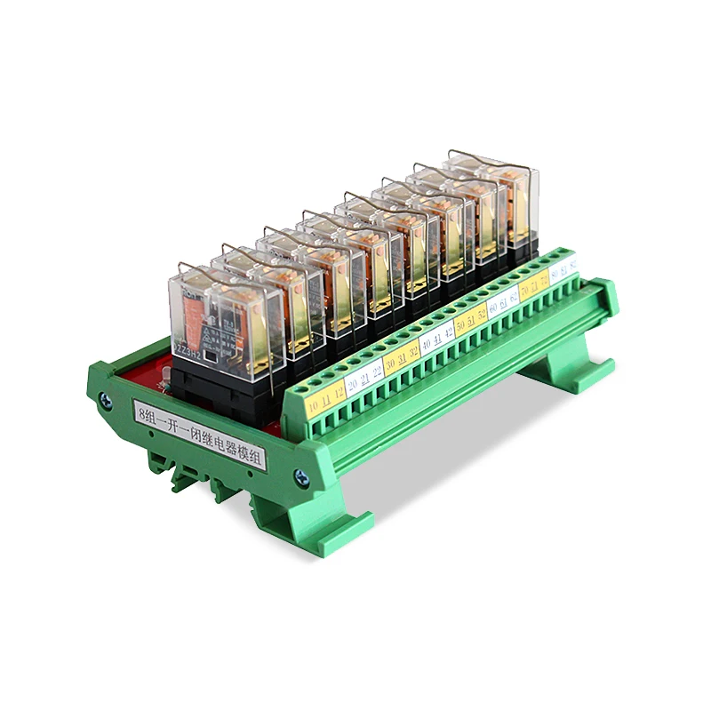 GINRI JR 8L1/DC24V 8 канальный интерфейс Omron релейный модуль 1NO + 1NC 5В 12В 24В 110В 220В PNP NPN