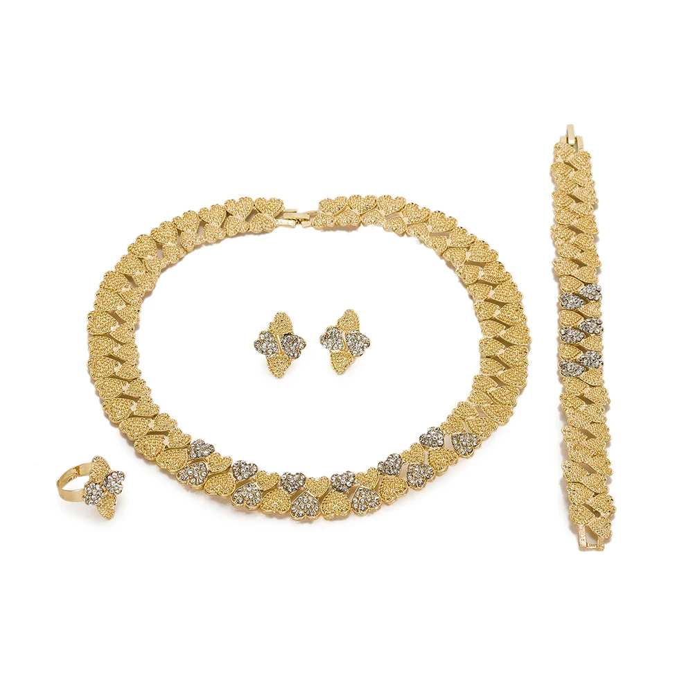 MUKUN изысканные свадебные ювелирные наборы хрустальное ожерелье серьги Модные