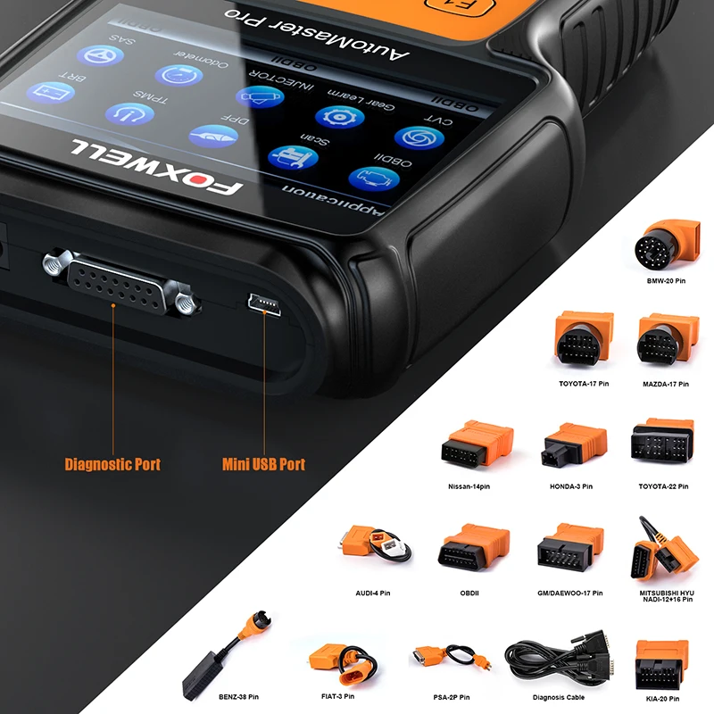 FOXWELL NT644 Pro автомобильной OBD 2 масло сканера светильник сбросить антиблокировочная