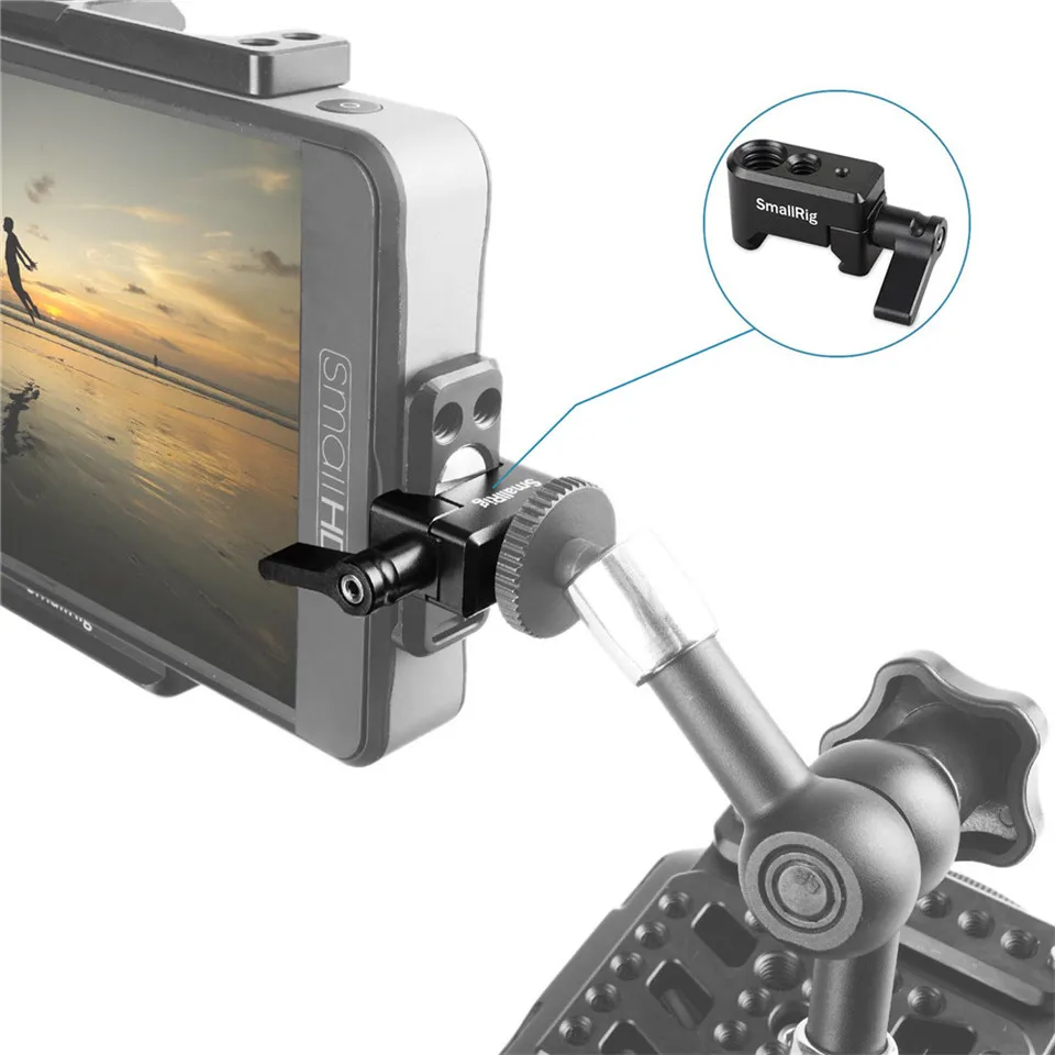 SmallRig Nato зажим быстросъемный зажим с резьбой 1/" 3/8" M2.5 для холодного башмака монитор Поддержка шаровая Головка-1973