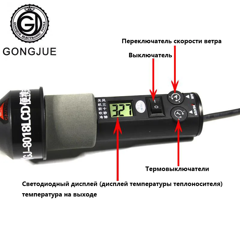 Тепловая пушка В 220 электрическая температура цифровой дисплей Температура
