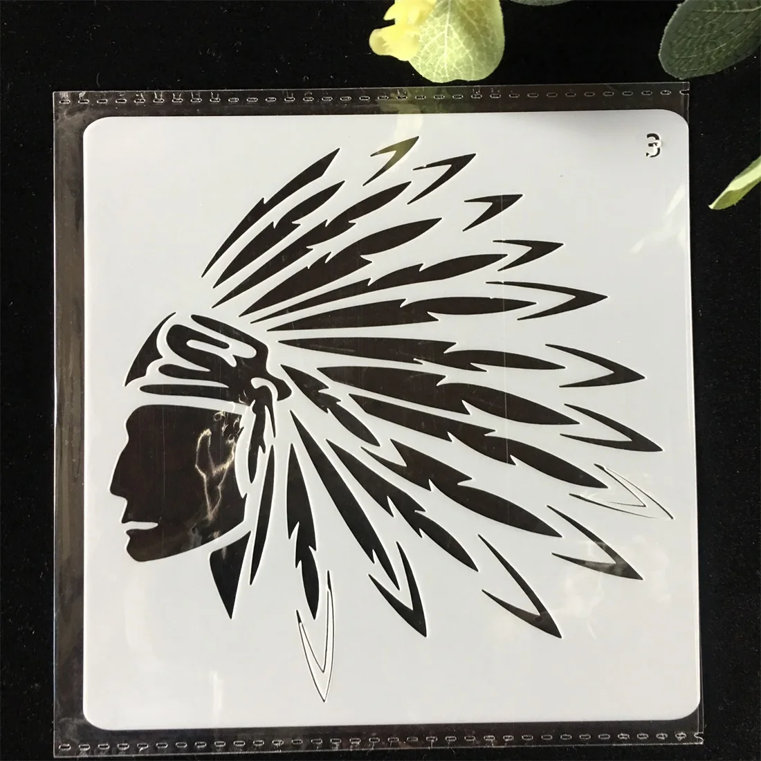 

1Pcs 13cm Emirate Leader DIY Layering Stencils Wall Painting Scrapbook Coloring Embossing Album Decorative Card Template