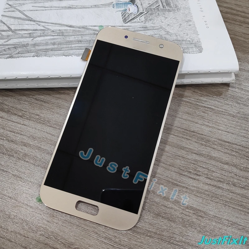 Для SAMSUNG GALAXY A5 2017 тела A520 A520F SM Дисплей Сенсорный экран дигитайзер Ассамблеи