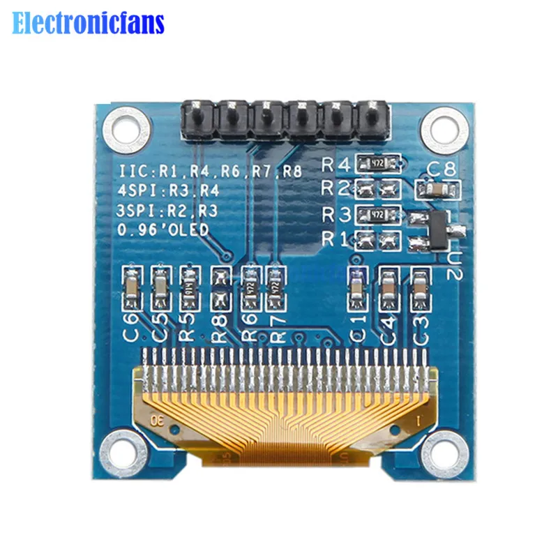 Белый/синий/желтый синий 0 96 дюймов 12864 128*64 6Pin IIC I2C SPI интерфейс OLED LCD цифровой