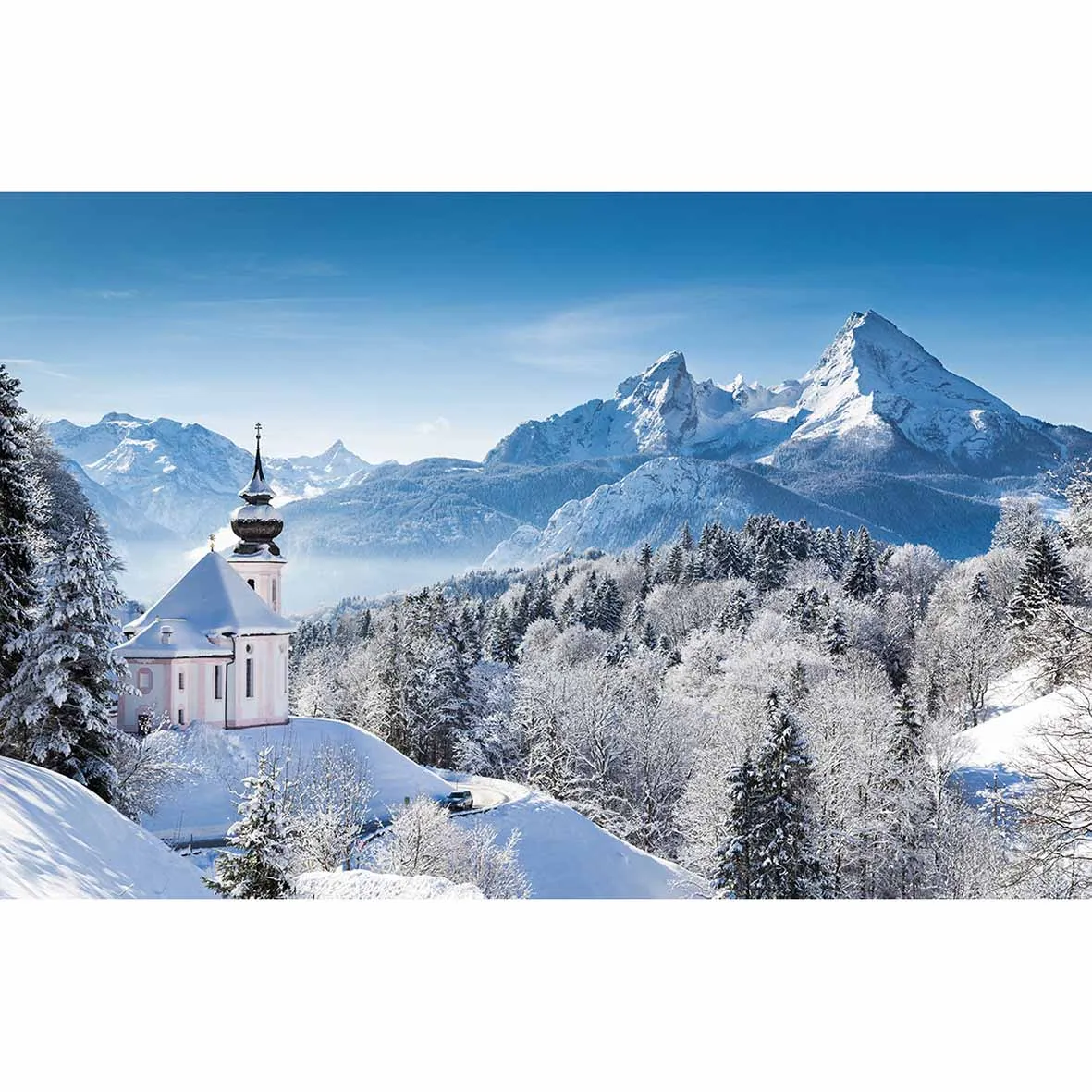 Allenjoy виниловые Фото фоны горный кедр Зима Красивый церковь чистый фон фотобудка
