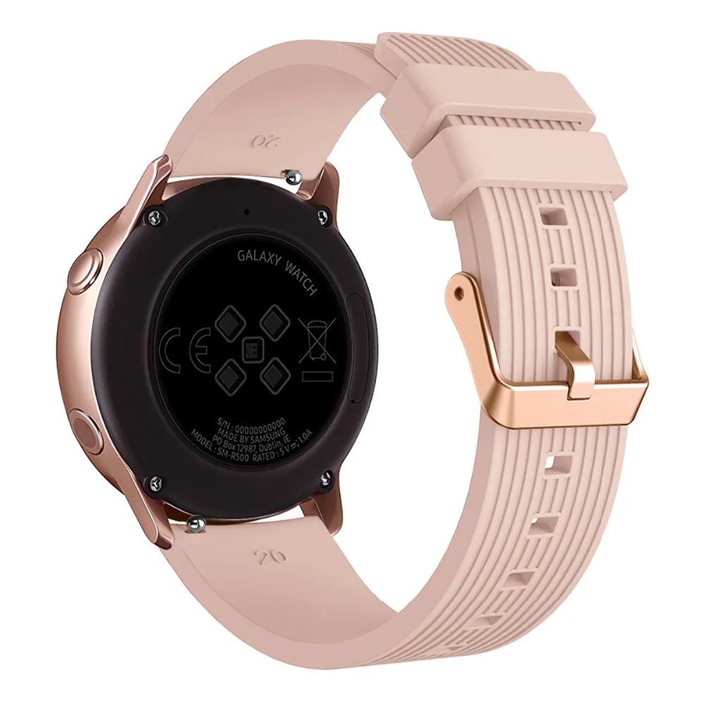 Спортивный ремешок для samsung Galaxy Watch Active 20 мм силиконовый ремешок для gear S2 classic gear Sport 42 мм huawei Huami Watch91015
