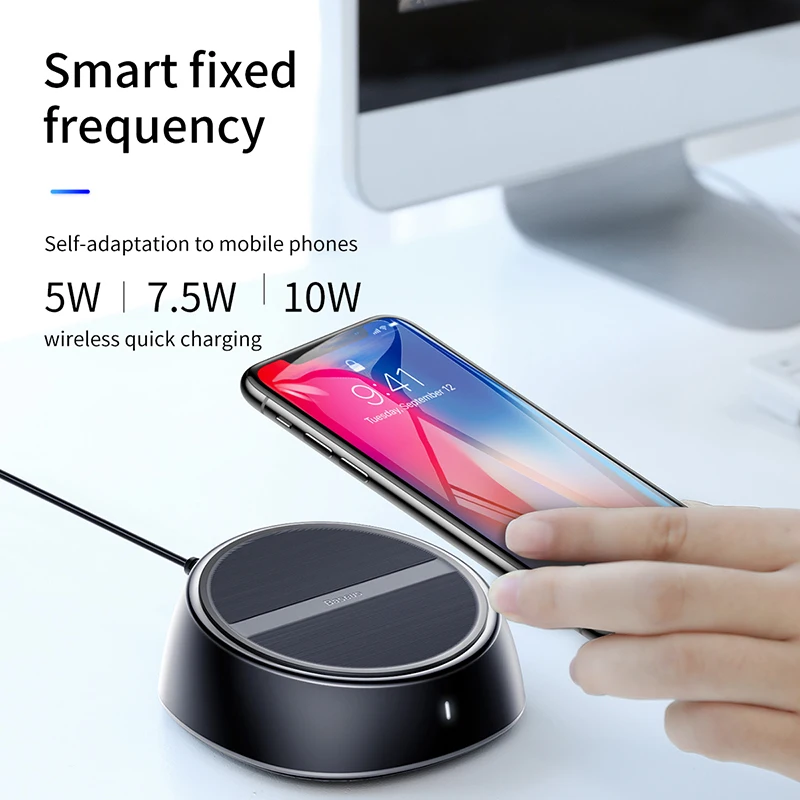 Baseus 2 в 1 Беспроводное зарядное устройство для iPhone X 8 samsung Galaxy S9 S8 Быстрая зарядка 3,0 с 3 usb 2,0 слотом 10 Вт 3.4A