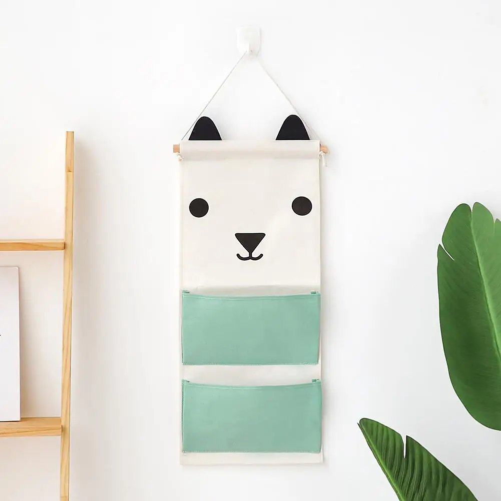 2 больших кармана серии выражений ушей настенная сумка для хранения