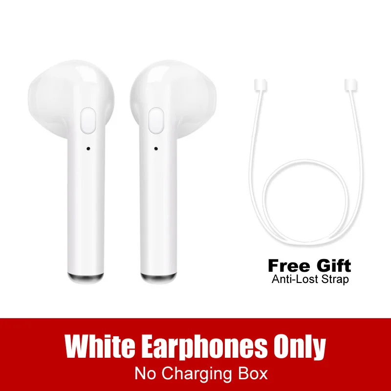 White no ChargingBox VERYFiTEK i7 Mini TWS Bluetooth наушники стерео спортивный наушник беспроводная гарнитура для наушников с зарядным устройством микрофон для всех смартфонов - Цвет: White no ChargingBox