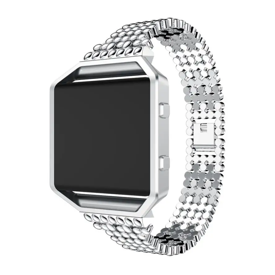 HL 2017 роскошные часы из сплава ремешок с металлической рамкой для Fitbit Blaze Прямая