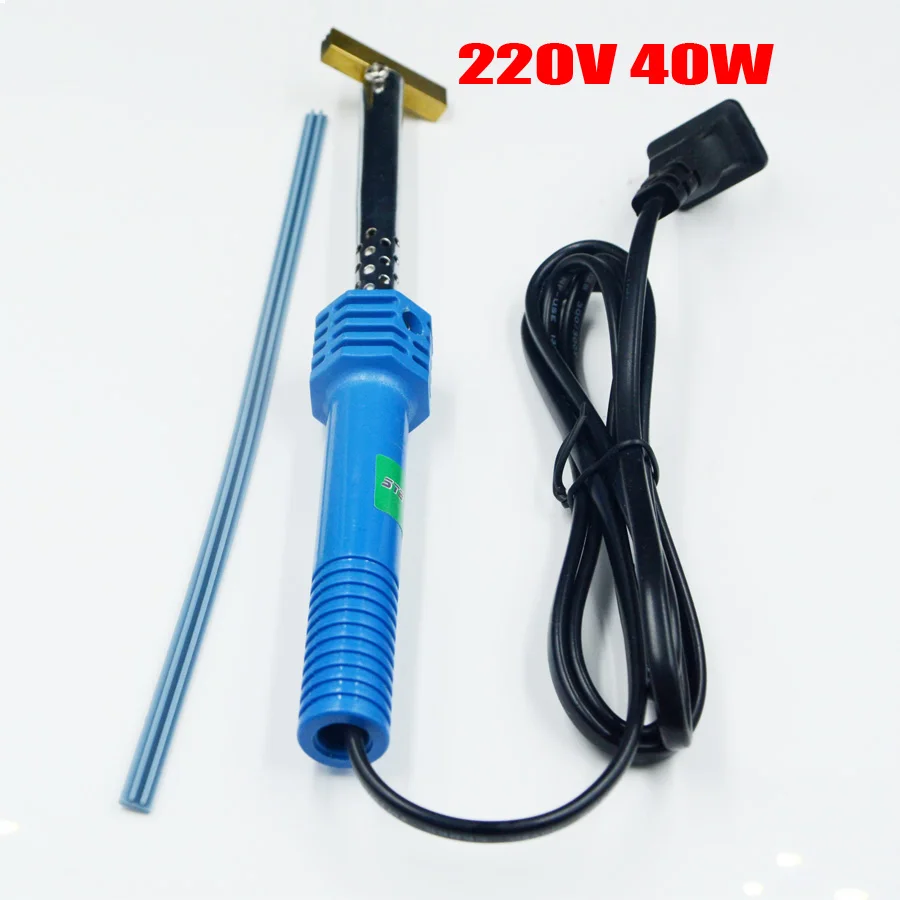 220V Паяльник Flatiron, обжигающий Утюг, брендовый Железный нагреватель, Т-образный наконечник, 40 Вт, 110 В и 220 В, Пиксельная лента, инструмент для ремонта ЖК-дисплея - Цвет: 220V