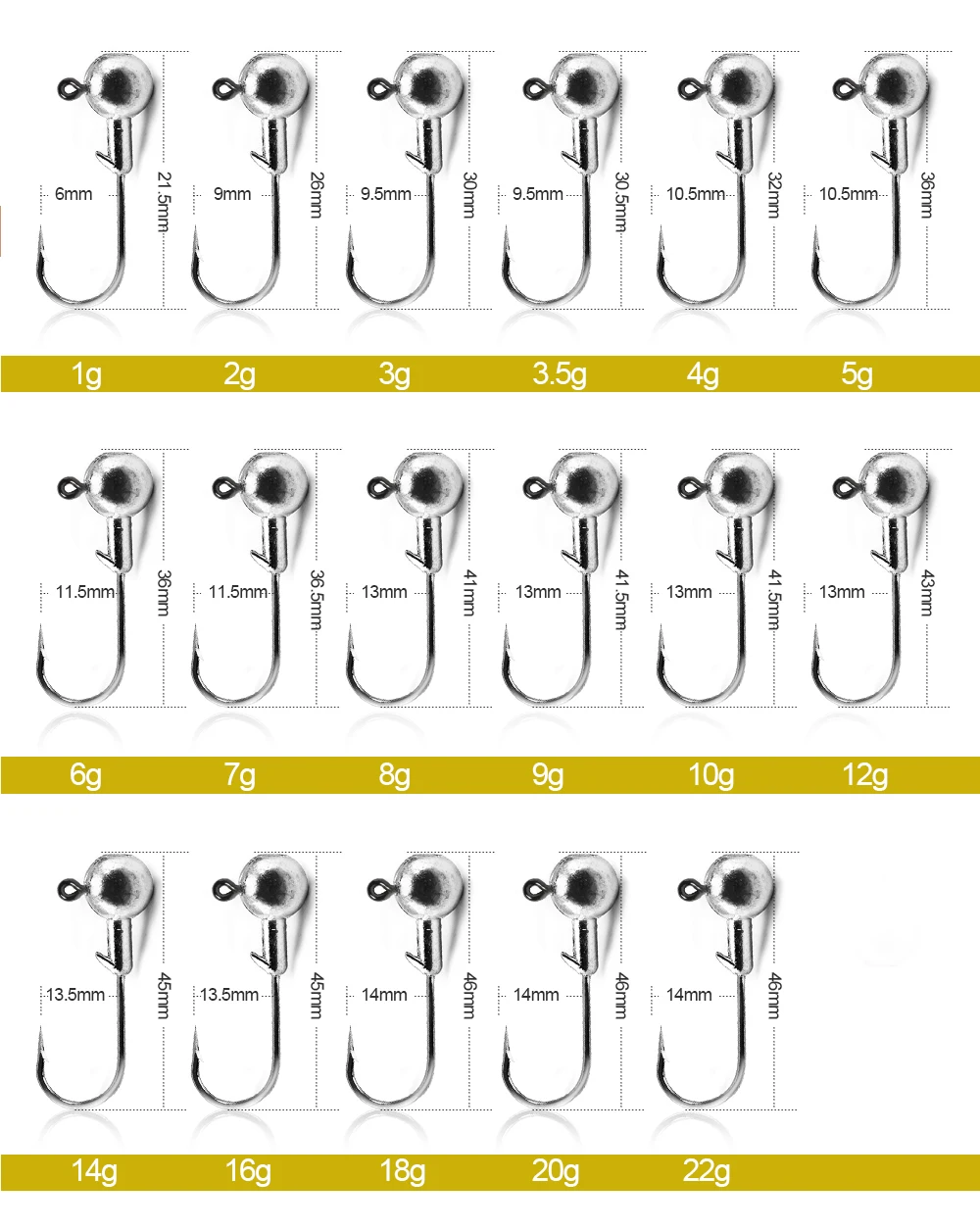 BEARKING 1 г, 2 г, 3 г, 4 г, 5 г, 6 г, 7 г, 10 г, 20 г, 22 г, кривошипный крючок, свинцовый крючок для рыбалки