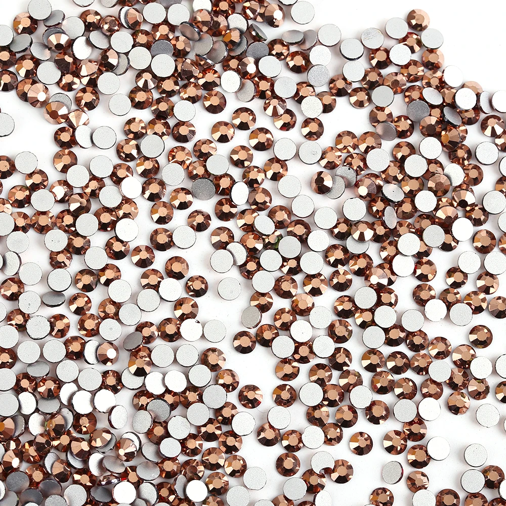 

Rose Gold 3D Nail Art Rhinestones ss3 ss4 ss5 ss6 ss8 ss10 ss12 ss16 ss20 ss30 ss34 Crystal Non HotFix Nail Art Decorations
