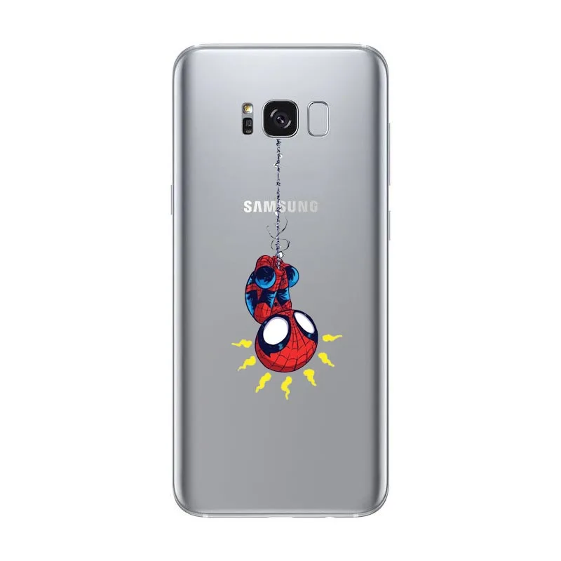 Дэдпул marvel телефон Обложка мягкая силиконовая для Samsung Galaxy A6 A7 A8 2016 2017 2018 S8 S9 Note9