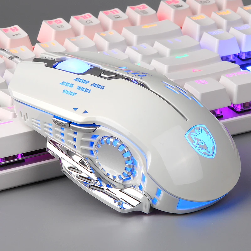 Проводная игровая Макросъемка мышь LED 3500 точек/дюйм 6 кнопок геймерская для ПК