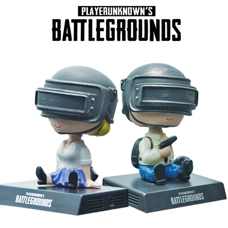 2Pcs Автомобиль украшения встряхиватель пара кукла для PUBG Playerunknowns Battlegrounds Автомобильный знак остановки украшение приборной панели интерьера - Название цвета: 2Pcs