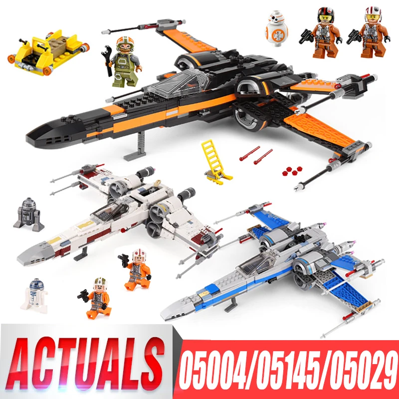 05004 первый заказ Poe's X Wing Fighter 05029 05145 Звездные строительные блоки детские игрушки