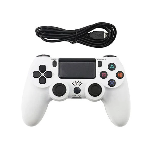 White Wired Blustoth беспроводной/проводной контроллер Джойстик для PS4 контроллер подходит для playstation 4 консоль для playstation 4 геймпад для PS3 - Цвет: White Wired