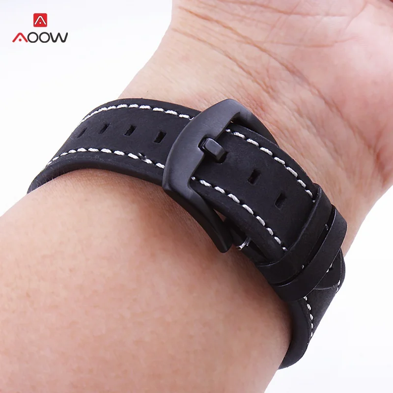 

20mm 22mm Genuine Leather watch strap Band for Samsung Gear S3 S2 Galaxy 42/46mm active for Huawei Watch bracelet band 18mm