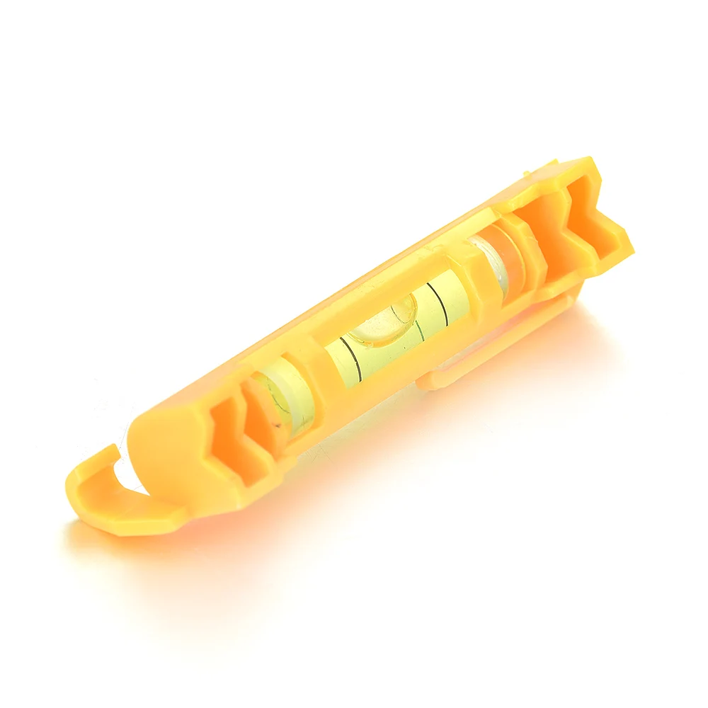 Желтая высота 74 мм подвесной спиртовой пузырьковый уровень из акрила и