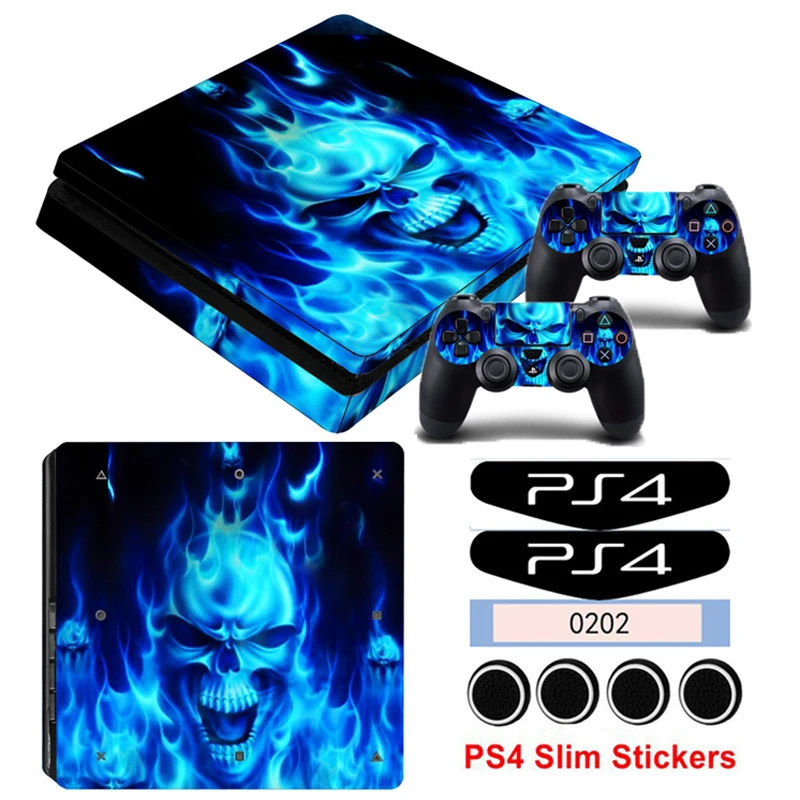 Наклейки для игровой кожи Playstation 4 PS4 тонкий контроллер консоли наклейки с черепом