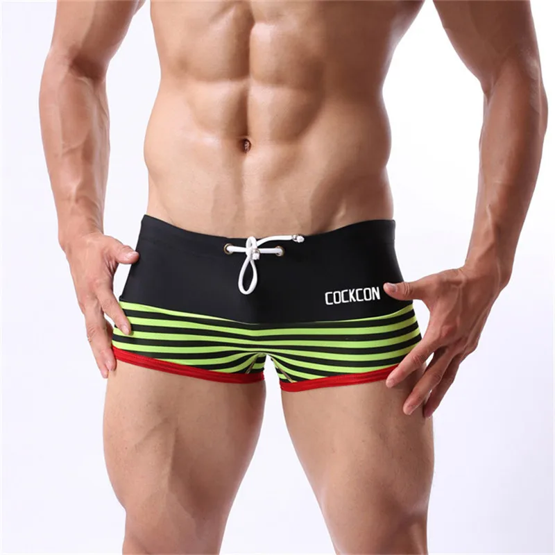 Zwembroek Man Strip Printing Swimsuit Bottoms Swimming Shorts For Men Trunks Men's Sportswear Beachwear CXYK1 |
