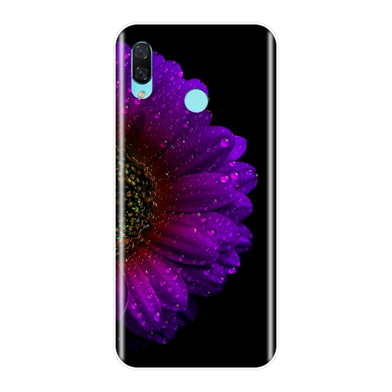 Мягкий чехол для телефона Huawei Nova 3 3I 3E 2i 2 Lite Plus силиконовый накладка с фиолетовыми