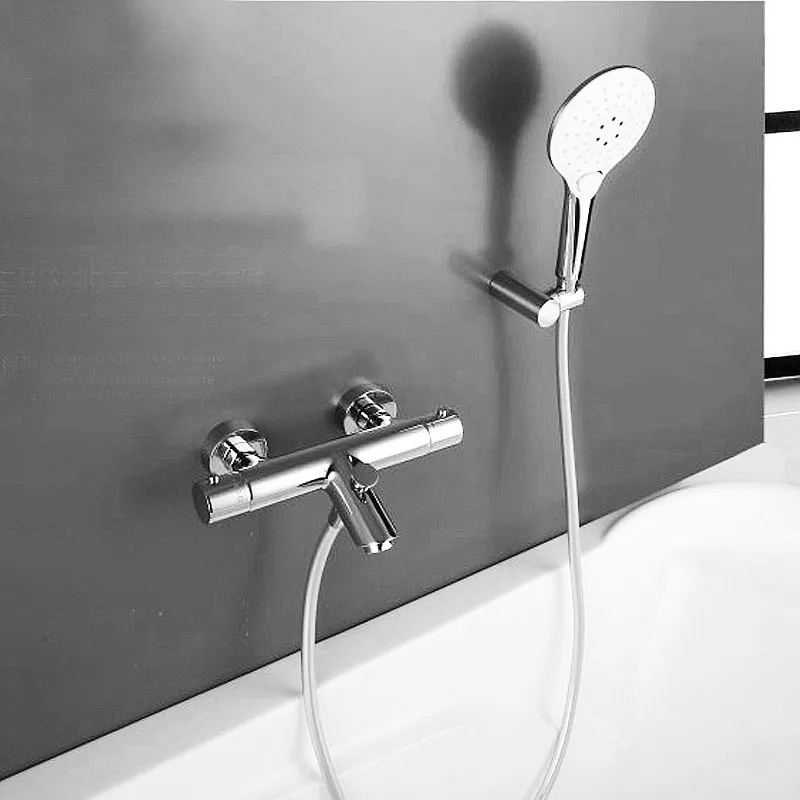 

Wall Mounted Chrome Shower Mixer Thermostatic faucet Shower Taps , Automatic Temperature Control Water Valve TV012
