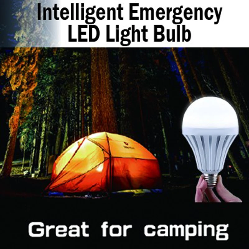 Chiclits Led лампа для кемпинга с батареей, аварийная лампа E27 AC 85-265 V, перезаряжаемая Светодиодная лампа для кемпинга